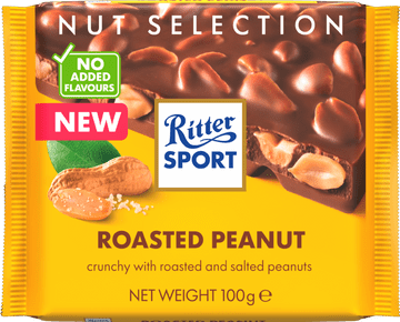 Ritter Sport Roasted Peanut In Milk Chocolate 100g