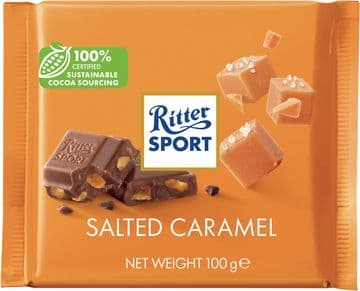 Ritter Sport Salted Caramel Milk Chocolate Bar 100g