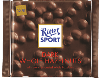 Ritter Sport Whole Hazelnuts In Dark Chocolate 100g