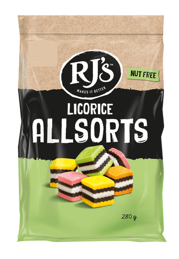 Rj's Liquorice Allsorts Bag 280g