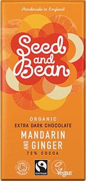 Seed & Bean Organic Mandarin & Ginger Dark Chocolate 85g