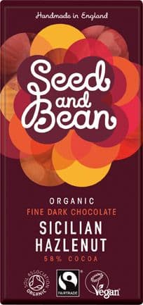 Seed & Bean Organic Sicilian Hazelnut Dark Chocolate 85g