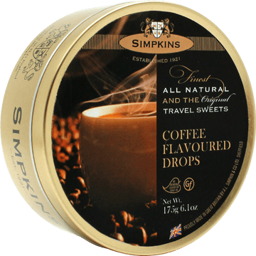 Simpkins Travel Sweets Tin 175g - Coffee