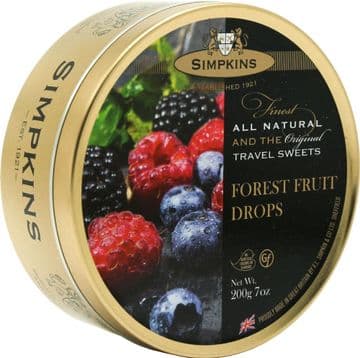 Simpkins Travel Sweets Tin 200g - Forest Fruit Flavour