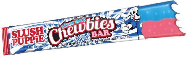 Slush Puppie Sherbet Chewbies Blue Raspberry & Cherry Chew Bar