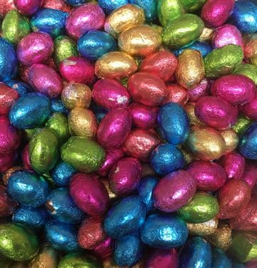 Solid Milk Chocolate Foiled Mini Eggs 100g