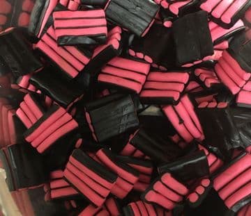 Strawberry Liquorice Stripes 100g