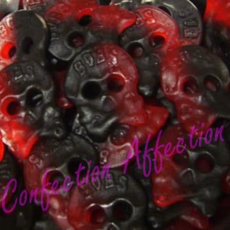 Swedish Raspberry & Liquorice Skulls 100g