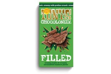 Tony's Chocolonely Filled Milk Chocolate Praline Crunch 127g