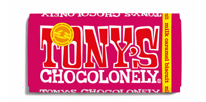 Tony's Chocolonely Milk Chocolate Caramel Biscuit 180g