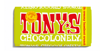 Tony's Chocolonely Milk Chocolate Creamy Hazelnut Crunch 180g