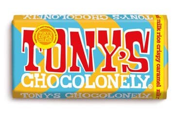 Tony's Chocolonely Milk Chocolate Crispy Rice Caramel 180g