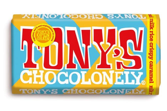 Tony's Chocolonely Milk Chocolate Crispy Rice Caramel 180g