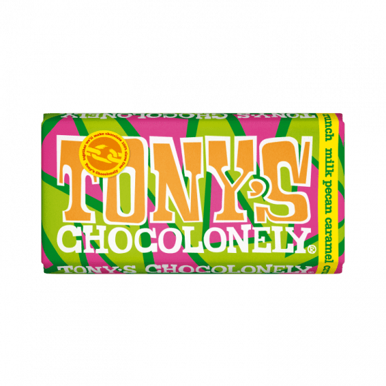 Tony's Chocolonely Milk Pecan Caramel Crunch 180g