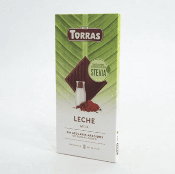 Torras No Added Sugar Stevia Milk Chocolate Bar 100g