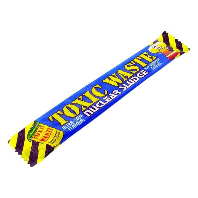 Toxic Waste Nuclear Sludge Sour Blue Raspberry Flavour Chew Bar