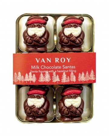 Van Roy Milk Chocolate Santas 75g