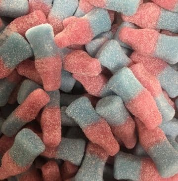 Vegetarian Fizzy Bubblegum Bottles 100g