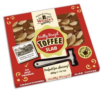 Walkers Nonsuch Brazil Nut Toffee Slab & Hammer 400g