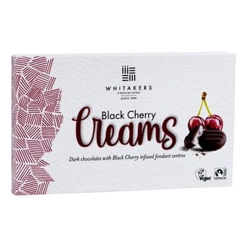Whitakers Plain Chocolate Black Cherry Cremes 150g