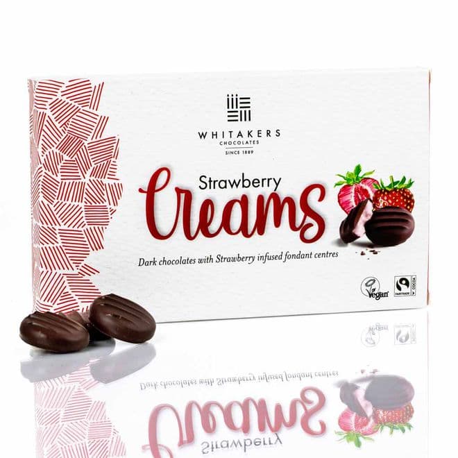 Whitakers Plain Chocolate Strawberry Cremes 150g