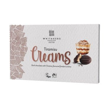 Whitakers Plain Chocolate Tiramisu Cremes 150g