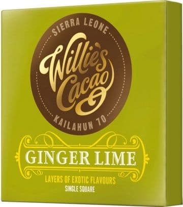 Willie's Cacao Ginger Lime Dark Chocolate 50g
