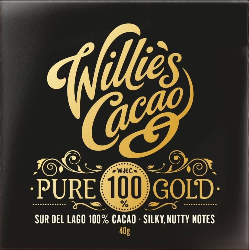 Willie s Cacao Sur Del Lago 100 Dark Chocolate 40g