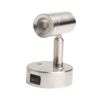 12v 3W Nano LED Cylinder Spotlight Chrome Warm White