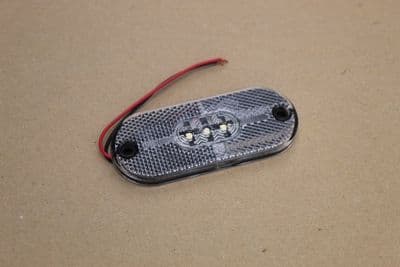 12V White Oval LED Front Caravan Motorhome Marker Light