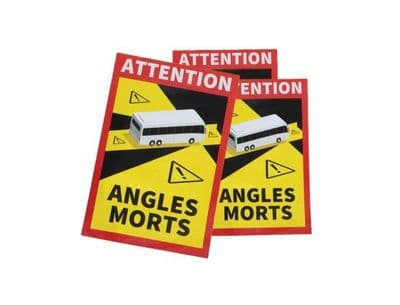 Angles Mort Motorhome Sticker - 3pcs