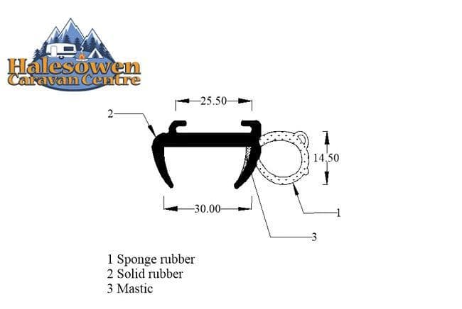 Bailey Window Rubber 30mm