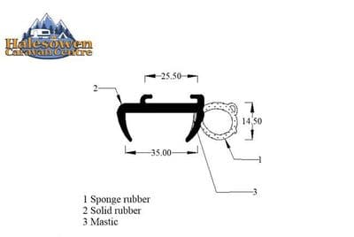 Bailey Window Rubber 35mm