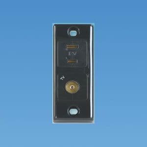 Black Architrave 12V / TV Socket