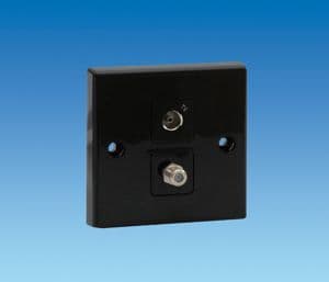 Black TV & Satellite Socket