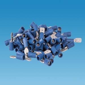 Blue 6.3mm Tab (Male) Insulated Terminals - Pack Of 100
