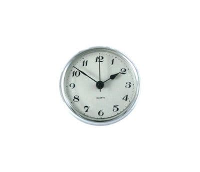 Caravan Clock  Round - Chrome Bezel