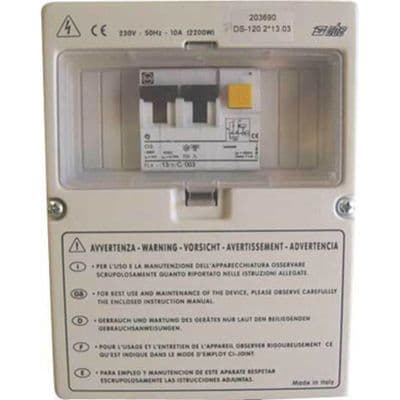 CBE DS123-UK 230VOLT DIST.BOX C/W 25A RCD,2X1