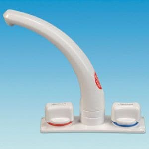 Elegance Mixer Tap Unit, Long Outlet  WHITE