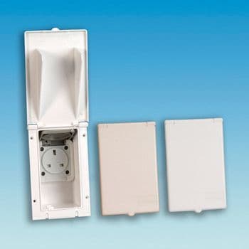 External 13amp Socket Box - White