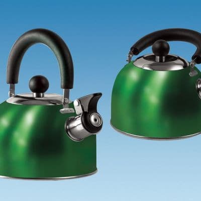 GREEN 1.6 Litre Gas Hob Kettle with Folding Handle