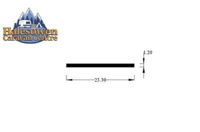 Grey 23mm Window Rubber Insert