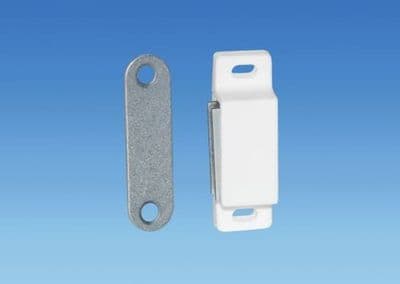 Magnetic Catch, Screw Fix  WHITE