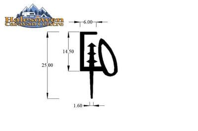Motor Home Door Seal Black