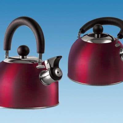RED 1.6 Litre Gas Hob Kettle with Folding Handle