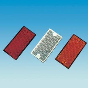 Reflective Rectangle 90mm x 40mm  Red