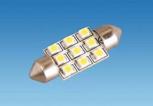 S8.5 Festoon 9 LED Warm White 12V Bulb