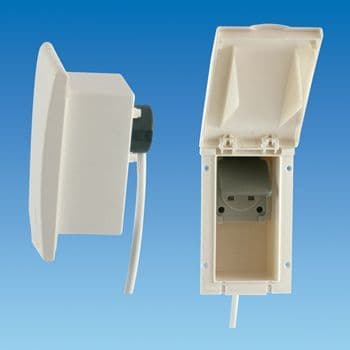 TND External 13amp Socket Box - White