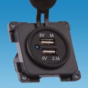 Twin USB Socket (5 volt 1.5 Amp and 5 volt 1 Amp)