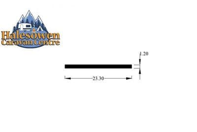 White 23mm Window Rubber Insert